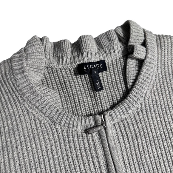 Escada Sport Virgin Wool Ribbed Cardigan - Picture 6 of 12